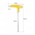 Uxcell 10mm Hex Key Wrench Metric Long Arm T-handle Chrome Finish