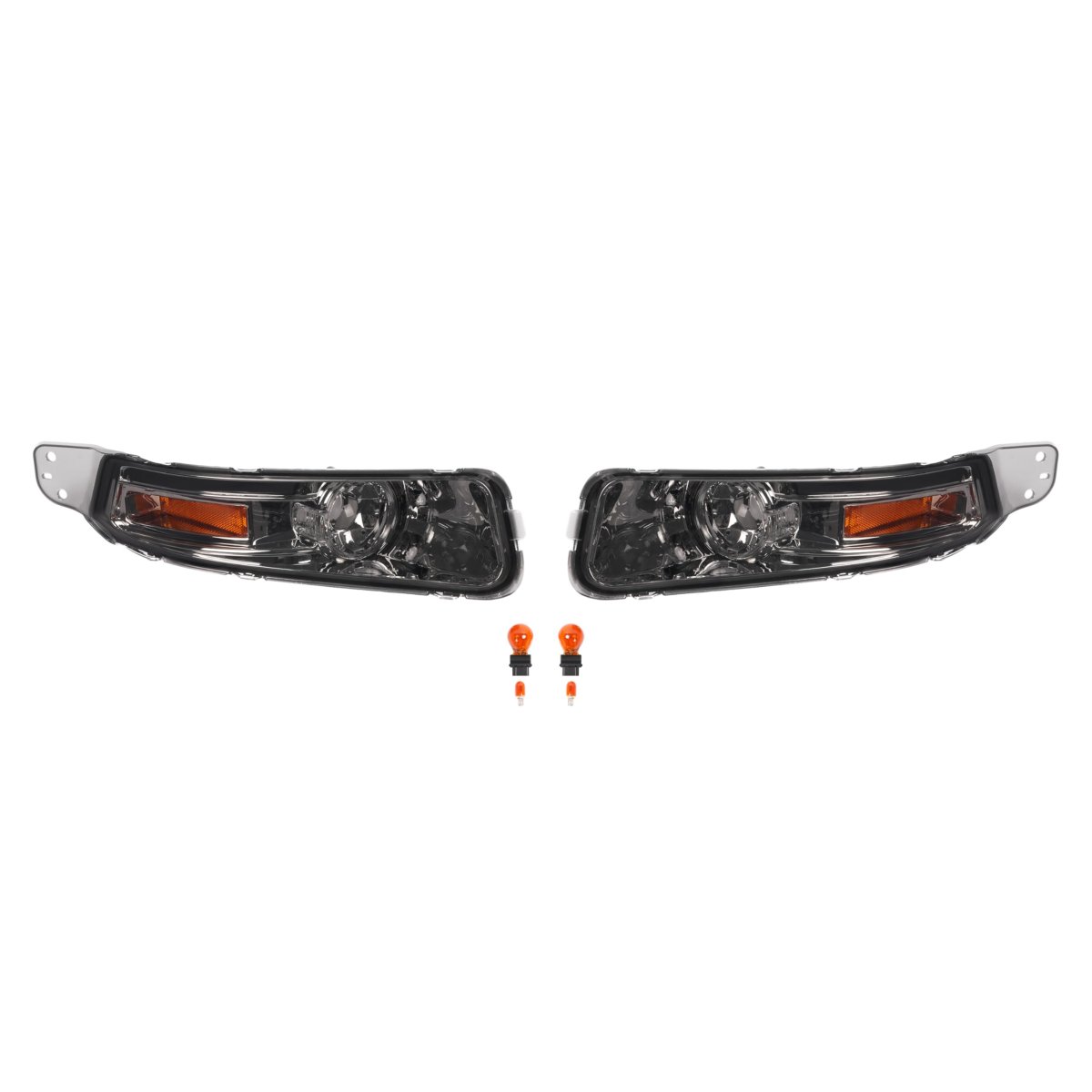 Turn Signal Lights For 2005 2006 2007 2008 2009 Ford Mustang Smoke Lens Chrome Housing Front Bumper Side Marker Lamps Pair