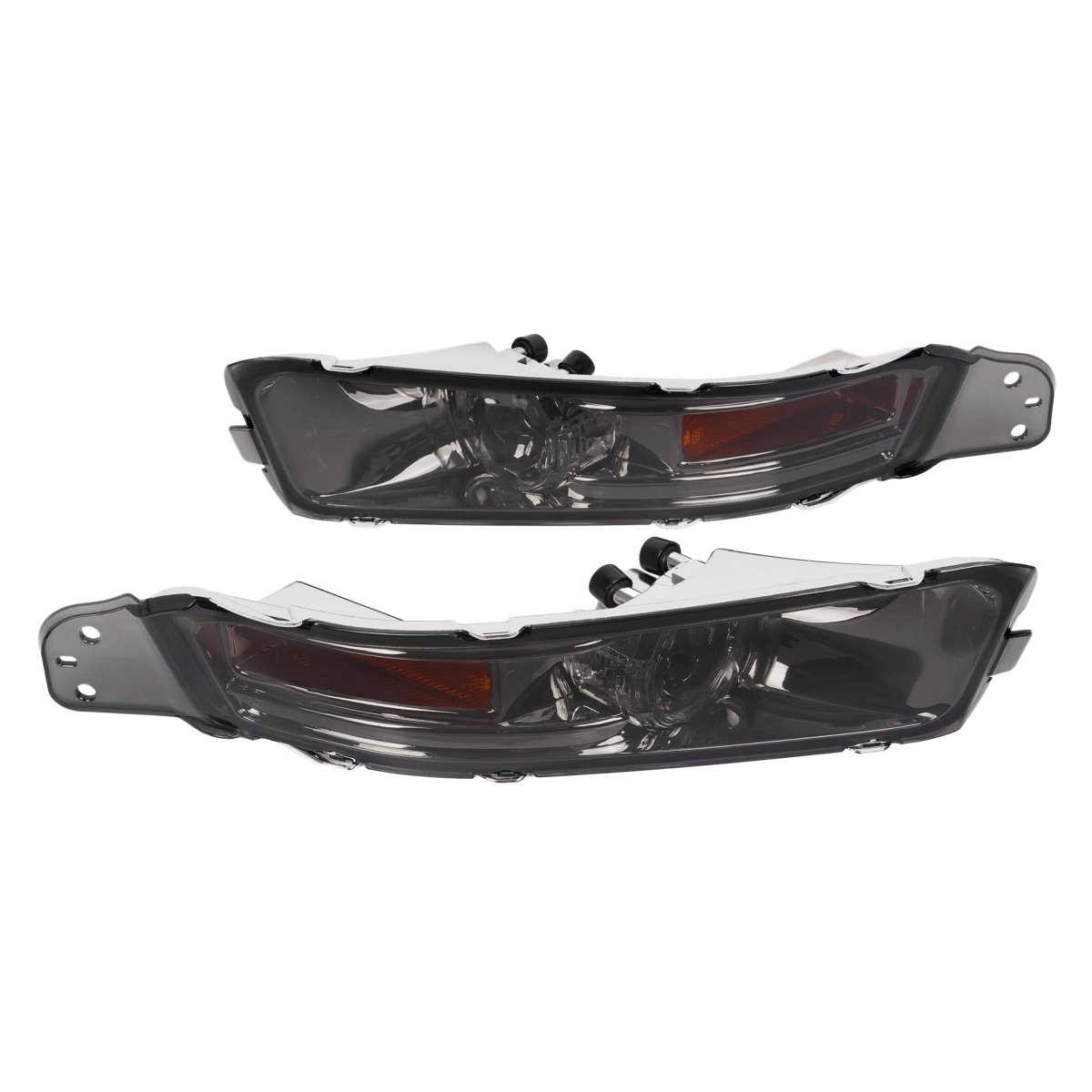 Turn Signal Lights For 2005 2006 2007 2008 2009 Ford Mustang Smoke Lens Chrome Housing Front Bumper Side Marker Lamps Pair
