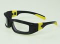 Radnor Panzer Sealed Saety Glasses With Black And Yellow Frame Clear Anti-fog Lens 