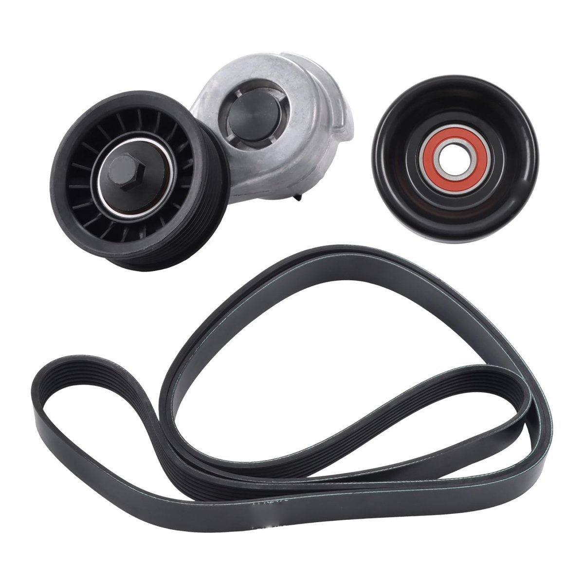 Serpentine Belt Tensioner Pulley Kit Replacement For Ram 3500 9l 1997-2001 2500 5 2l And Dakota 3 V6 1997-2003