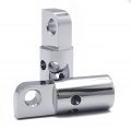 Httmt- 1 Pair Of Chrome Mini-floorboard Mouting Part Bracket For H-d Dyna Fat Bob Low Rider Street Super Glide P N 