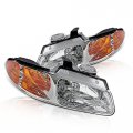 Instyleparts Clear Lens Headlight With Chrome Housing Made For Dodge Caravan Town Country Voyager 