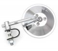 Universal 4 Chrome Clamp-on Mirror Short Stem Motorcycle Atv Scooter Moped