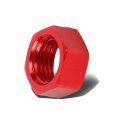 4an An-4 Fuel Cell Bulkhead Aluminum Finish Nut Sealing Locking Fitting Red