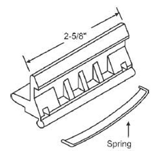 Sliding Window Latch And Pull With Spring Plastic White 2 5 8 In