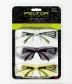 Peltor Sport Securefit Safety Eyewear 3 Pack Glasses Clear Amber Gray Lenses
