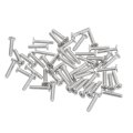 M1 4-0 3 X 6mm 50pcs Flat Round Head Screws 304 Stainless Steel Phillips Drive Machine Hardware Fastener For Furniture 