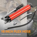 Auto Dynasty Heavy Duty 18-inch 4500 Psi Grease Gun Multipurpose Solid 14 Oz Cartridge With Zinc Plating