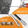 Auto Dynasty Heavy Duty 18-inch 4500 Psi Grease Gun Multipurpose Solid 14 Oz Cartridge With Zinc Plating