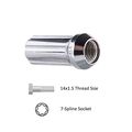 Omt M14x1 5 Wheel Lug Nuts 32 Pack Chrome 2 Inches Tall Spline Drive Cone Seat With Socket For Ford F250 F350 Super Duty Chevy