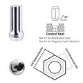 Omt M14x1 5 Wheel Lug Nuts 32 Pack Chrome 2 Inches Tall Spline Drive Cone Seat With Socket For Ford F250 F350 Super Duty Chevy 
