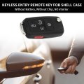 Key Shell Caseless Entry Remote Key Fob Replacement For Volkswagen Passat 2012-2016 Tiguan 2010-2016 4 Buttons