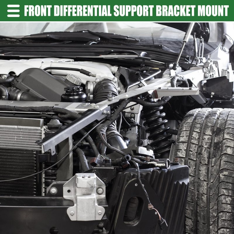 Motoforti Front Differential Axle Bushing Support Bracket Mount Frame Brace For Hummer H3 H3t 2006-2010 Rubber 15773961