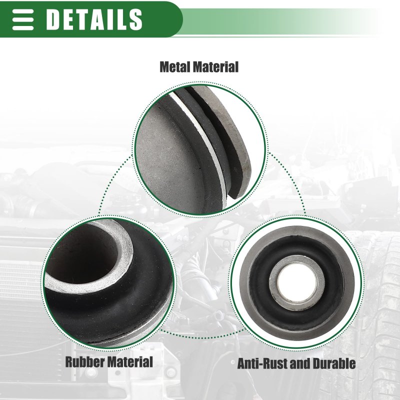 Motoforti Front Differential Axle Bushing Support Bracket Mount Frame Brace For Hummer H3 H3t 2006-2010 Rubber 15773961