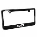Ipick Image Made For Ford Mustang 5 0 Black Real 3k Carbon Fiber Glossy Finish License Plate Frame