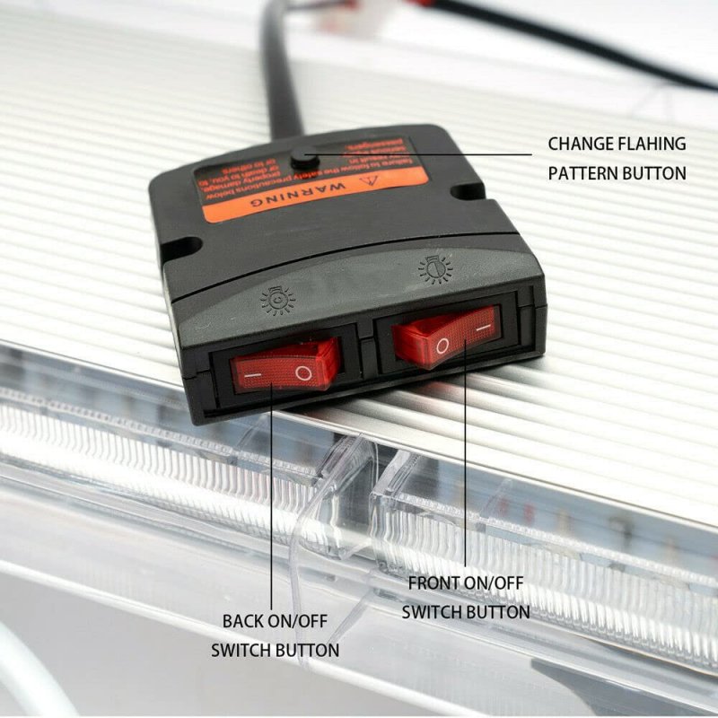 Gdae10 47 88w Led Strobe Light Bar Amber Flashing High Intensity Emergency Hazard Warning Lighting Rooftop For Car Trucks