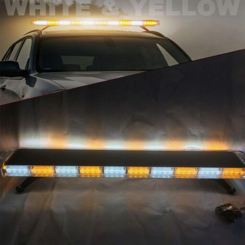 Gdae10 47 88w Led Strobe Light Bar Amber Flashing High Intensity Emergency Hazard Warning Lighting Rooftop For Car Trucks