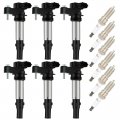 Ignition Coil Coils Iridium Spark Plugs Uf375 For Cadillac Buick Chevrolet Gmc Saturn Cts Srx Acadia Outlook Enclave Allure 