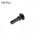 Uxcell Push Clip Rivet 2mm X 5 6mm Pcb Circuit Panel Nylon Fastener Black 100 Pcs