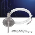 Pt100 Temperature Sensor Probe 3 Wire Thermistor Aviation Plug Sensing Line 2 Meter
