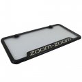 Au-tomotive Gold Notched Stainless Steel License Plate Frame For Mazda Zoom Black