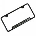Au-tomotive Gold Notched Stainless Steel License Plate Frame For Mazda Zoom Black