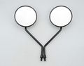 Goofit 2pcs Universal 8mm Black Round Plastic Rearview Mirrors For 50cc 70cc 90cc 110cc 125cc 150cc 200cc 250cc Atv Scooter