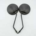 Goofit 2pcs Universal 8mm Black Round Plastic Rearview Mirrors For 50cc 70cc 90cc 110cc 125cc 150cc 200cc 250cc Atv Scooter
