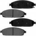 4pc Front Ceramic Brake Pads With Hardware Kits Fits For Jeep Commander 2006-2010 Grand Cherokee 2005-2010 Excludes Srt-8 