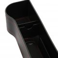 Aintier Car Seat Gap Filler Organizer Front Console Side Pocket With Cup Holder Universal Fit Adjustable Black Driver