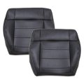 Driver And Passenger Bottom Replacement Microfiber Leather Seat Covers Black For Jeep Wrangler Unlimited Sahara Rubicon Sport 