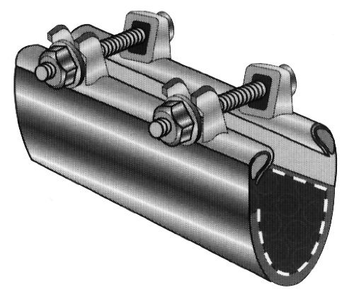 1 2 Repair Clamp Two Bolt Type