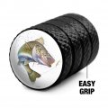 Walleye Fishing 7 Valve Stem Caps For Tire Rim Wheel Aluminum Black