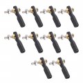 Uxcell 10 Pcs M2 2 0xl19mm Lever Steering Linkage Tie Rod End Ball Head For Rc Helicopter