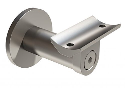 B52 Anodized Handrail Aluminum Wall Support 2 In Stainless Steel Look
