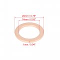 X Autohaux 3pcs M14 Copper Tone Oil Drain Plug Gaskets Replacement For Benz 007603-014106