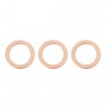 X Autohaux 3pcs M14 Copper Tone Oil Drain Plug Gaskets Replacement For Benz 007603-014106