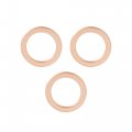 X Autohaux 3pcs M14 Copper Tone Oil Drain Plug Gaskets Replacement For Benz 007603-014106