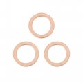 X Autohaux 3pcs M14 Copper Tone Oil Drain Plug Gaskets Replacement For Benz 007603-014106
