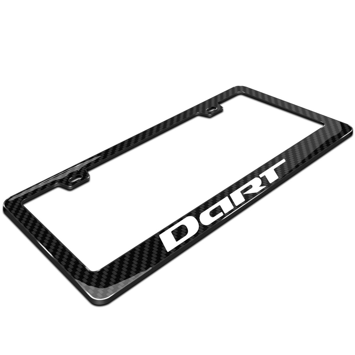 Dodge Dart Black Real 3k Carbon Fiber Finish Abs Plastic License Plate Frame
