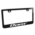 Dodge Dart Black Real 3k Carbon Fiber Finish Abs Plastic License Plate Frame