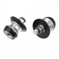 X Autohaux 1 Pair 10mm M10x1 5 Silver Tone Aluminum Alloy Motorcycle Swing Arm Spools For Kawasaki