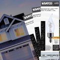 Satco S11526 Led Bulb 4w 40w Eq Ca11 Flame Tip Vintage Style Flex Gray Coil Filament 2700k Warm White E12 Candelabra Base