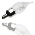 Satco S11526 Led Bulb 4w 40w Eq Ca11 Flame Tip Vintage Style Flex Gray Coil Filament 2700k Warm White E12 Candelabra Base