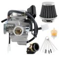 Partszen Gy6 Carburetor Fit For 125cc 150cc 4 Stroke 52qmj 157qmj 152qmi 157qmi Engine Electric Choke Atv Motorcycle Scooter 