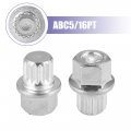 X Autohaux Abc5 16pt Wheel Lock Lug Nut Anti Theft Screw Removal Key For Vw Audi