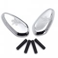 Httmt- 2000-2008 R1 Yzf-r1 Yzfr1 Chrome Snow Mirror Block Off Base Plates Compatible With Yamah