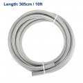X Autohaux 10 Ft 4an Fuel Hose An4 1 4 Universal Braided Stainless Steel Cpe Oil Gas Line
