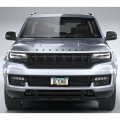 Ipick Image Made For Jeep Wagoneer In 3d Gray On Black Real 3k Carbon Fiber Finish Abs Plastic License Plate Frame